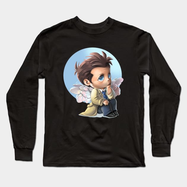 Little Castiel Long Sleeve T-Shirt by GioGui